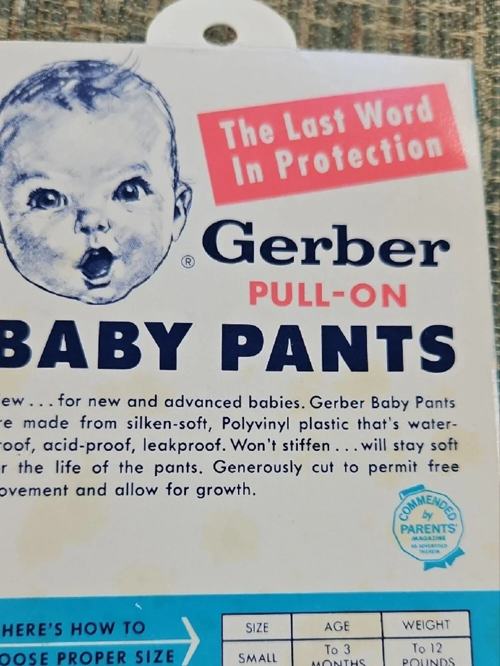 Gerber White Pull-On Baby Pants Diaper Cover - White Waterproof Small